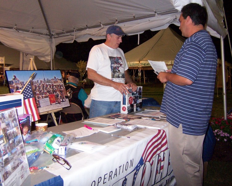 Bob recruiting a potential volunteer